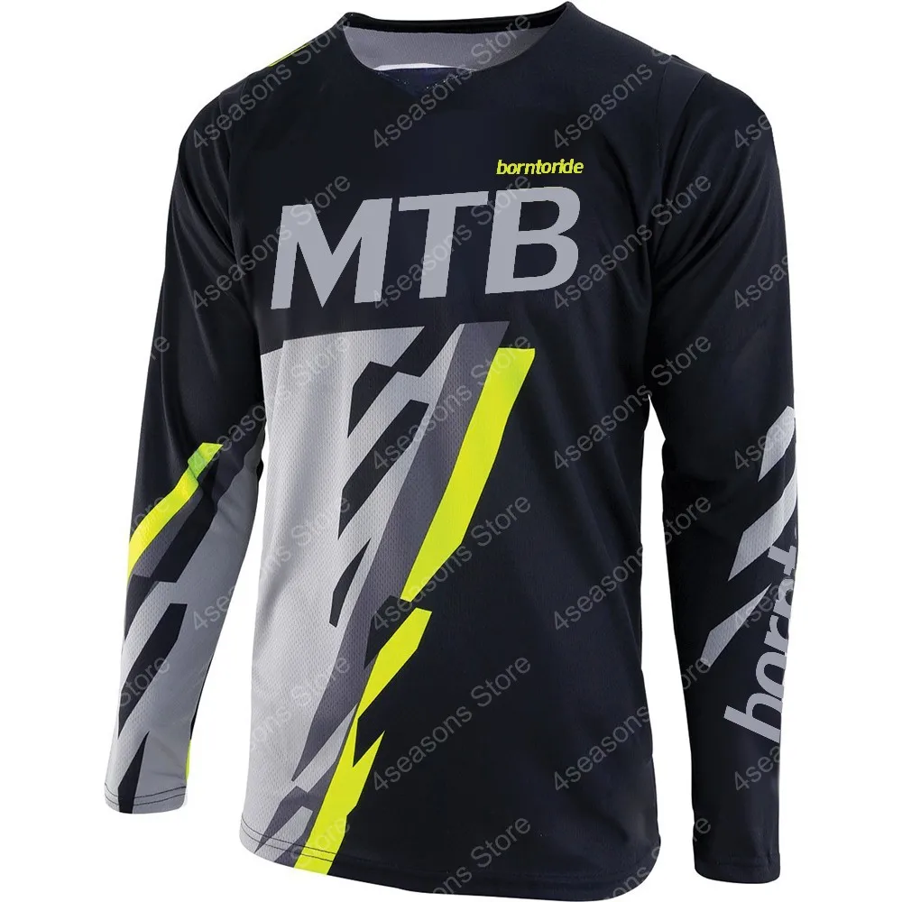 Lefelé Jersey-Moto Kerékpáros Mez Off Road Mountain Bike DH Bicicletta Jersey DH BMX Motocross Jersey-kerékpáros ruházat