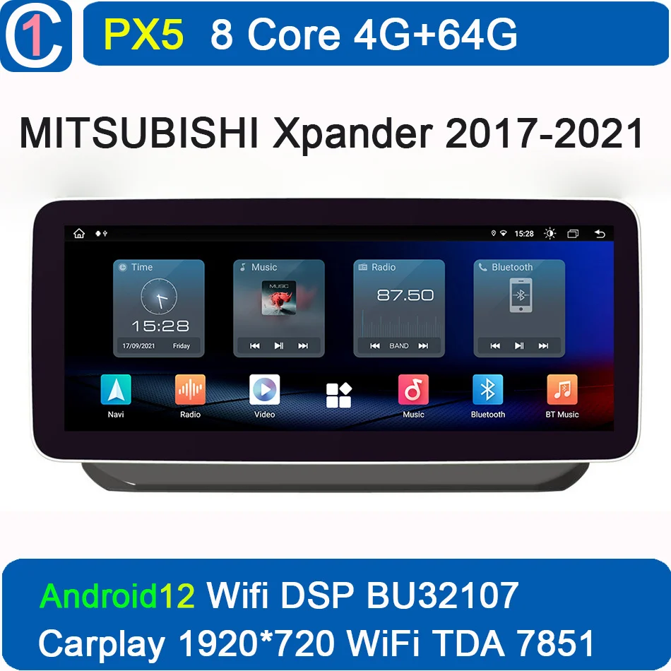 Mitsubishi Xpander 2017 - 2021 Androidos Autó Multimédia Lejátszó, Rádió 2Din Sztereó Receiver Autoradio GPS Navi Egység Képernyő