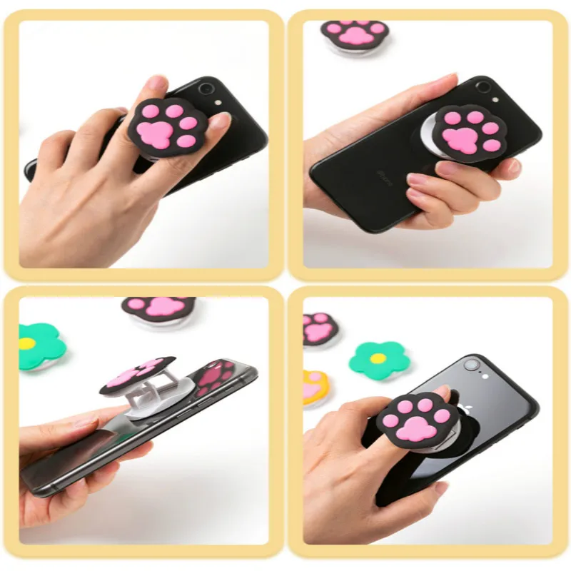Univerzális 1DB aranyos mobiltelefon tartó állat-szeres telefon hosszabbító ujját jogosultja rajzfilm kényelmes mobiltelefon tartó