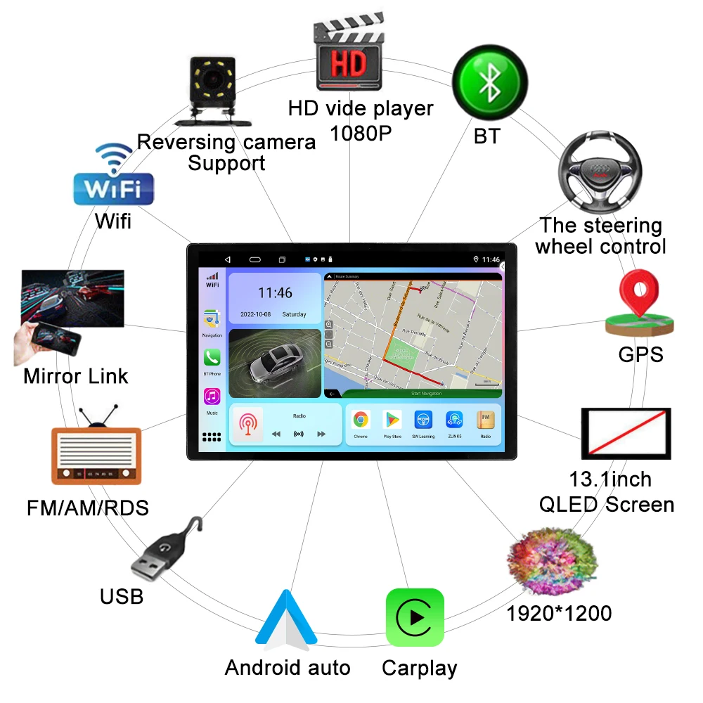 13.1 hüvelyk autórádió HONDA STEPWGN 2015-21 UV-RHD Autós DVD-GPS-Navigációs Sztereó Carplay 2 Din Központi Multimédia Android Auto