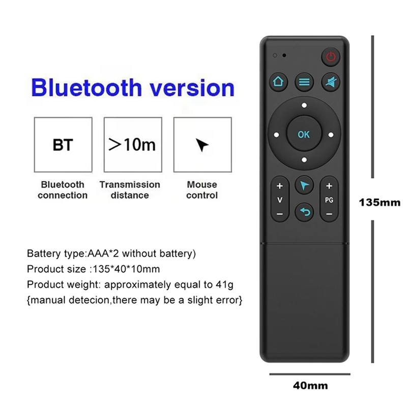 2X M5 Bluetooth 5.2 Air Egér, Vezeték nélküli, Infravörös Tanulás Távirányító Smart TV Box TV, Projektor, SZÁMÍTÓGÉP Intelligens Otthon