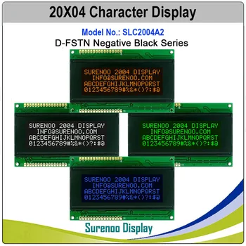 Angol-Japán 204 20X4 2004 Karakteres LCD Modul Kijelző LCM Fehér Kék Narancs Zöld LED Háttérvilágítás