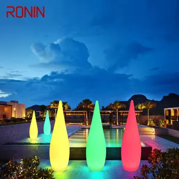 RONIN Modern Tájkép Lámpa USB-16 színű LED Távirányító Kreatív vízcsepp Kerti Lámpa Vízálló IP65 Kerti