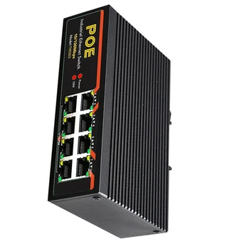 8 Port Ipari Ethernet-Kapcsoló 10/100Mbps Gyors Hálózati LAN RJ45 Lan POE Hub Asztali PC Váltó Doboz, Nem felügyelt TXE003