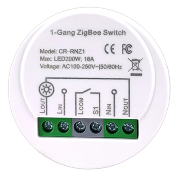 Fehér Energia Monitor Kapcsoló Zigbee 16A 90-250V AC Tuya Intelligens Élet App Működik, Alexa, A Google Haza hangvezérlés