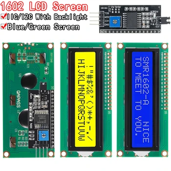 LCD modul Kék, Zöld képernyő IIC/I2C 1602 az arduino 1602 LCD UNO r3 mega2560 LCD1602 LCD1602+I2C