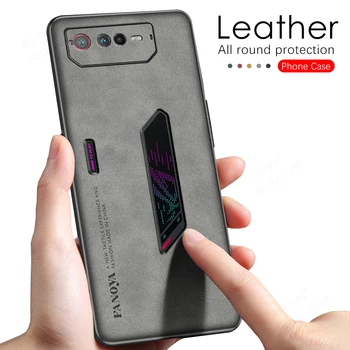 Yangbuck Bőr Puha Héj Az Asus ROG Telefon 6 5 5G Divat Luxus mobiltelefon hátlap védőtok Anti-slip Anti-csepp