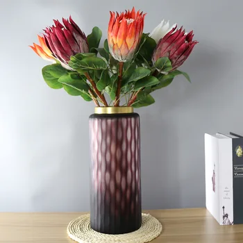 Dél-Afrika Hercegnő Királyi Virág Szimuláció Növény Hotel Dekorációs Selyem Esküvői Díszek Művészeti Nappali Deco Asztal
