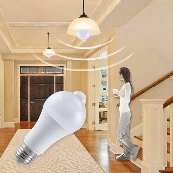 PIR Mozgásérzékelő Lámpa Sürgősségi Lámpa Mozgásérzékelő Éjszakai Fény 85-265V B22 E27 Lépcsős Folyosó Sensor Light LED Lamparas