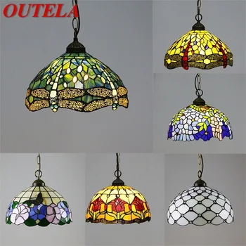 OUTELA Tiffany Medál Fény Modern LED Kreatív Lámpa, Lámpatestek, Dekoratív Otthon Élő Étkező