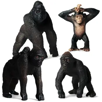 Játékok Természettudománytól Korai Tanulás Állatkert Jelenetek Szimuláció Vadállat Orángutánok Figura Élethű Csimpánz Modell