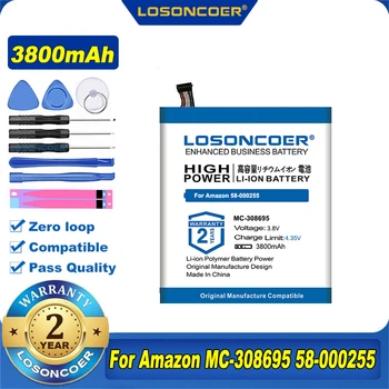 100% Eredeti LOSONCOER 3800mah MC-308695 Akkumulátor Amazon MC-308695 58-000255 Akkumulátorok