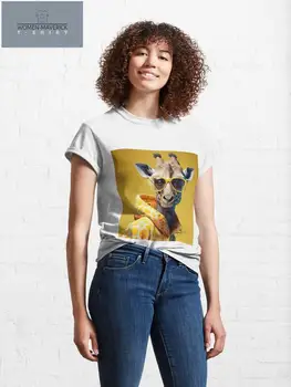 A. I. Divat Zsiráf 2023 új divat nyomtatott póló márka grafikus póló streetwear ruhák nőknek