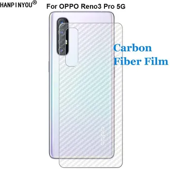 Az OPPO Reno3 Reno 3 Pro 5G Tartós 3D Anti-ujjlenyomat Anti-Semmiből Szénszálas Vissza Film Hátsó Képernyő Védő