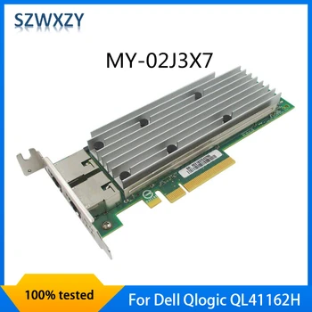 Új Eredeti Dell Qlogic QL41162H 10G Dupla Elektromos csatlakozó 10 Gigabit PCIe Hálózati Kártya 02J3X7 2J3X7 100% - ban Tesztelt Gyors Hajó