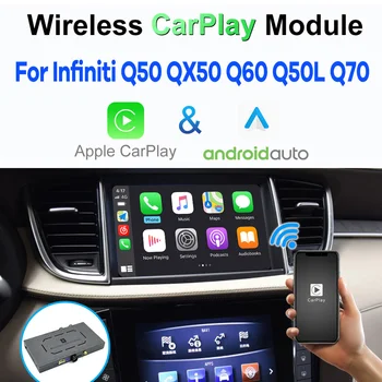 Vezeték nélküli CarPlay Android Auto MMI Felület Infiniti Q50 QX50 Q60 Q50L QX60 Q70 2015-2019 Video Modul Doboz Tükör-Link