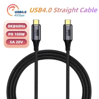 USB4.0 USB-C-C-Típusú Kábel 40Gbps 8K@60Hz PD 100W 5A 20V Gyors Töltés Típus-C Kábel Macbook Pro Adatok Kábel
