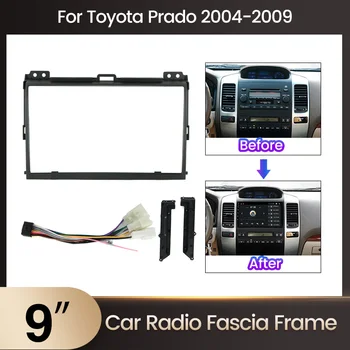 9 inch autórádió Fascias Keret Toyota LAND CRUISER Prado 120 Sztereó Panel Műszerfal Telepítés Trim GPS Audio keret keret