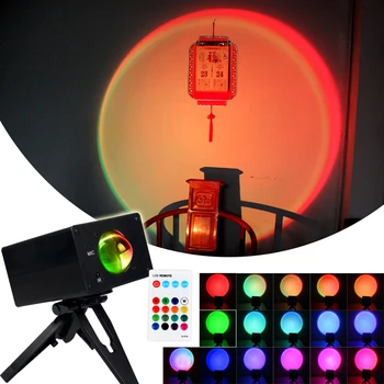 Naplemente Projektoros Lámpa Szín Változó Romantikus USB-Éjjeli Lámpa Projektor Vizuális Környezeti Fény a Szobában, Hálószoba Fotózás Deco