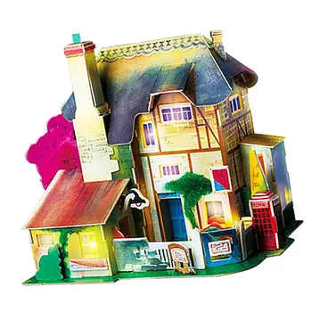 Kézművesség Miniatűr /24 Babaház Kit Díszek a DIY Puzzle-Ház Kézműves Születésnapok Fesztivál Ajándékok