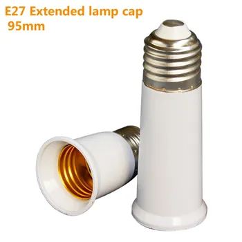 65 95 120 mm, E27 Szál Kiterjesztett Lámpa Cap E27, hogy E27 Kiterjesztett Lámpa Foglalat Nagy Csavar Átalakító lámpatartó