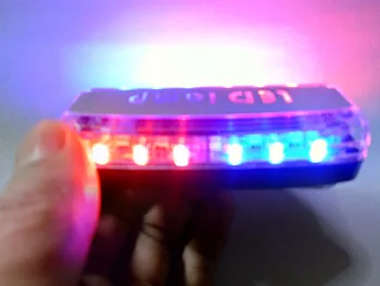 led Újratölthető Piros, kék Villogó Váll fények Váll klip típus Exhibicionista Biztonsági Figyelmeztető lámpák LED Jelzőfény