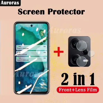 Auroras Redmi Note12 Pro Plusz 5G Képernyő Védelem Film Edzett Üveg 2 az 1-ben Film Redmi Megjegyzés 12 4G 5G Lencse Film