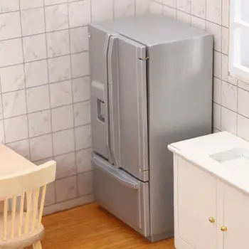 Gyönyörű, Kézzel DIY Tartozékok Mini Hűtőszekrény Kellékek Kellékek Szimuláció Hűtőszekrényben Babaház Jelenet