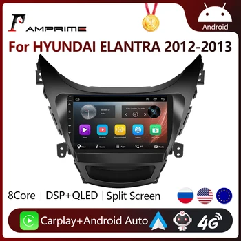 AMPrime autórádió Android 10 HYUNDAI ELANTRA 2012-2013 Multimédia Lejátszó 2 Din-GPS Navigaion DVD-Hifi fejegység Carplay