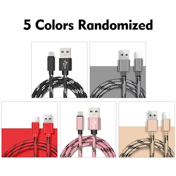 1 Méter 8 Pin USB-Kábel Adatok Töltő Nagy teherbírású Nylon Szín Randomizált iOS Rendszer / Android Rendszer / c típus Felület