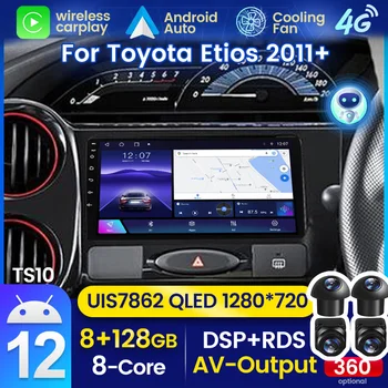 8Core Android 12 autórádió Multimédia Toyota Etios 2011+ Video Player GPS Navigációs 2DIN Nem DVD Intelligens Rendszer, Audio FM