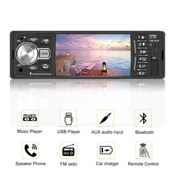 Bluetooth 4.2 Audio Video MP5 Lejátszó ISO Távoli Többszínű Világítás 1 Din 4.1 Hüvelyk autórádió autóalkatrész TF USB-Gyors Töltés