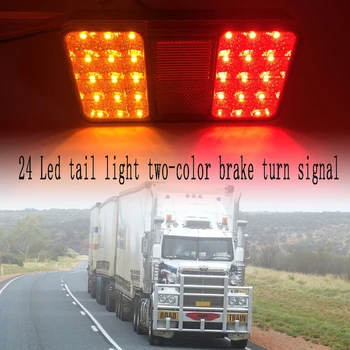 24LED Truck, Pótkocsi, Lakókocsi, LAKÓKOCSI hátsó Lámpa Szett Teherautó, LED-es hátsó Lámpa kétszínű Fék indexet Camper Van Egy-Dmodels