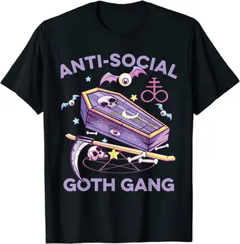 A nők Férfi Klasszikus Esztétikai Póló Forró Eladó Évjárat Anti-Szociális Pasztell Goth Banda Alternatív Esztétikai Nu Gót Nyomtatott póló