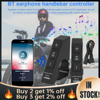 V5.0 Vezeték nélküli Bluetooth Gomb Távirányító Vízálló az Okos Telefon, Autó, Motorkerékpár Bukósisak Headset Kormány Fülhallgató
