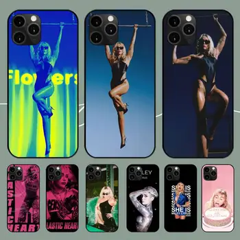 Énekesnő, Miley Cyrus Luxus Telefon tok iPhone 11 12 Mini 13 14 PRO XS MAX X XR 6 7 8 Plusz Shell
