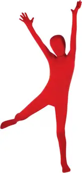Gyerek Gyermekek Vörös Teljes Test Spandex Zentai Jelmez dancewear Egyenruha Body Catsuit tornadressz