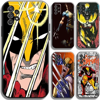Marvel X-Men Wolverine Telefon tok Samsung Galaxy A72 5G coque közelében Esetekre, Fekete, Puha Carcasa Érdekesség Shell Teljes Védelem