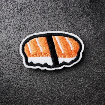 Sushi (Méret:2.6X4.5cm) Hímzett Javítás Vas a Varrás Applied Aranyos Szövet Ruhák, Cipők, Táska DIY Dekoráció