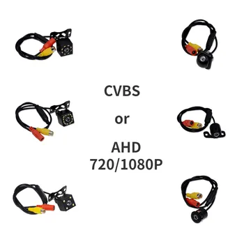 AHD vagy CVBS Autó Visszapillantó Kamera éjjellátó Hátrameneti Automatikus Parkolás IP68 Vízálló CCD Automatikus Mentés Monitor 170 Fokos HD Kép