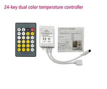 24 Kulcs IR Távirányító Dimmer DC12-24V Kettős Fehér CCT Szín Hőmérséklet-szabályozó A CCT Led Szalag Lámpa Fényerő