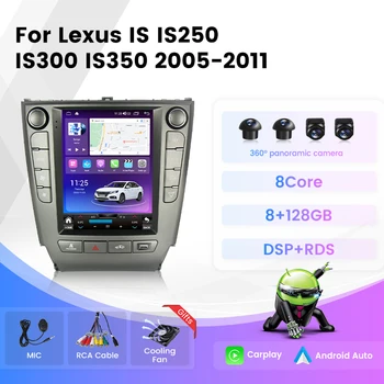 Android Intelligens Rendszerek Autó Rádió Lexus IS250 IS300 IS350 2005-2011 Navigációs GPS Carplay Auto DSP Hifi All-in-one