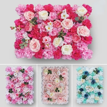 Mesterséges Virág Fal Selyem Virág, Esküvői Virág Sor Rózsa, Hortenzia Háttér Fal Esküvő Esküvői Bevásárlóközpont Dekoráció