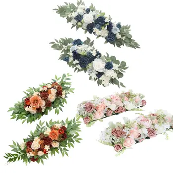 2 Db Esküvői Boltív Virág Lóg Koszorút, Virágot Hátteret Garland Mesterséges Virág Szajré az Esküvő Kert, Dekoráció