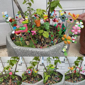 Virágcserép Kert Tét Decor Kültéri Növény, Vegye Fém Bot Kerti Terasz, Udvar